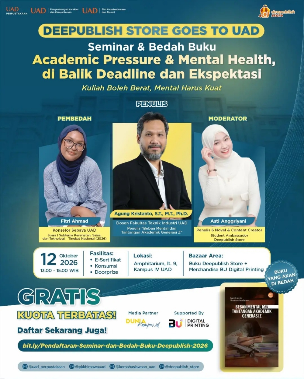 Seminar dan Bedah Buku: Beban Mental dan Tantangan Akademik Generasi Z